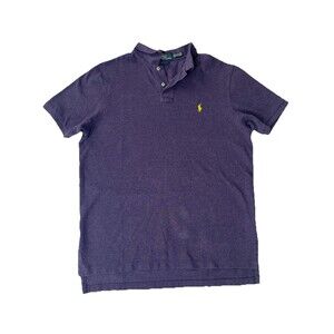 Polo Ralph Lauren Men’s Size XL Short Sleeve Polo Shirt Purple Yellow Pony Logo